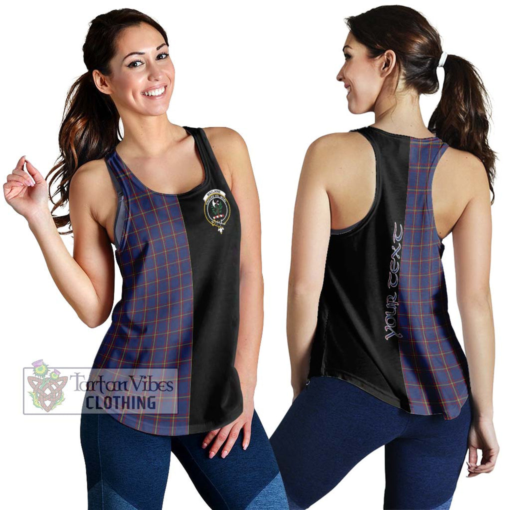 MacLaine of Lochbuie Tartan Women's Racerback Tanks with Family Crest and Half Of Me Style 4XL - Tartanvibesclothing Shop