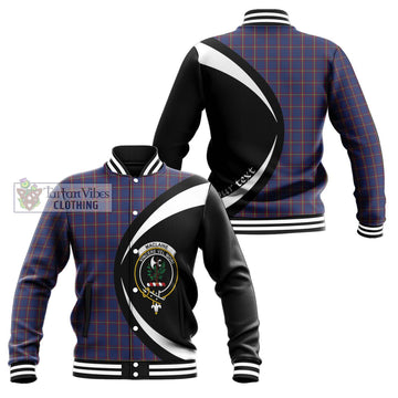 MacLaine of Lochbuie Tartan Baseball Jacket with Family Crest Circle Style