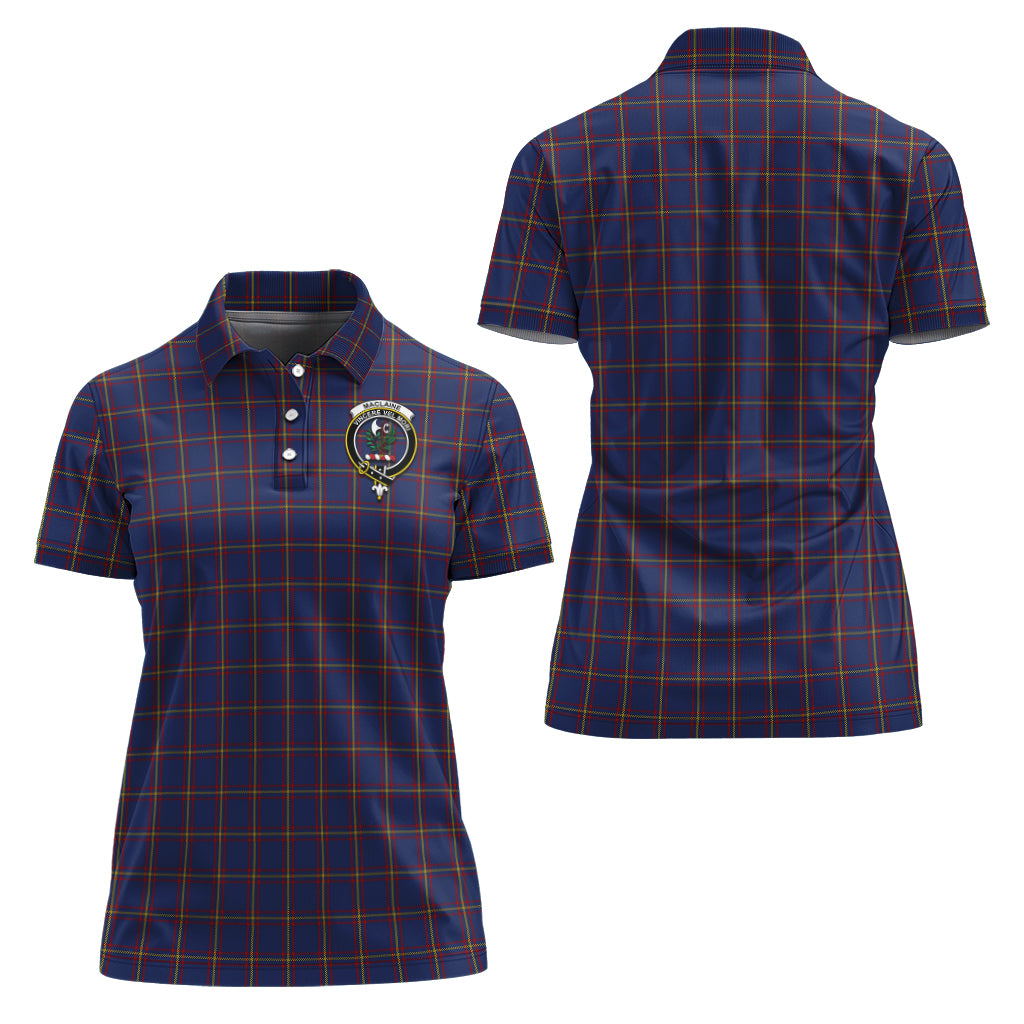 MacLaine of Lochbuie Tartan Polo Shirt with Family Crest For Women Women - Tartan Vibes Clothing