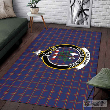 MacLaine of Lochbuie Tartan Area Rug with Family Crest