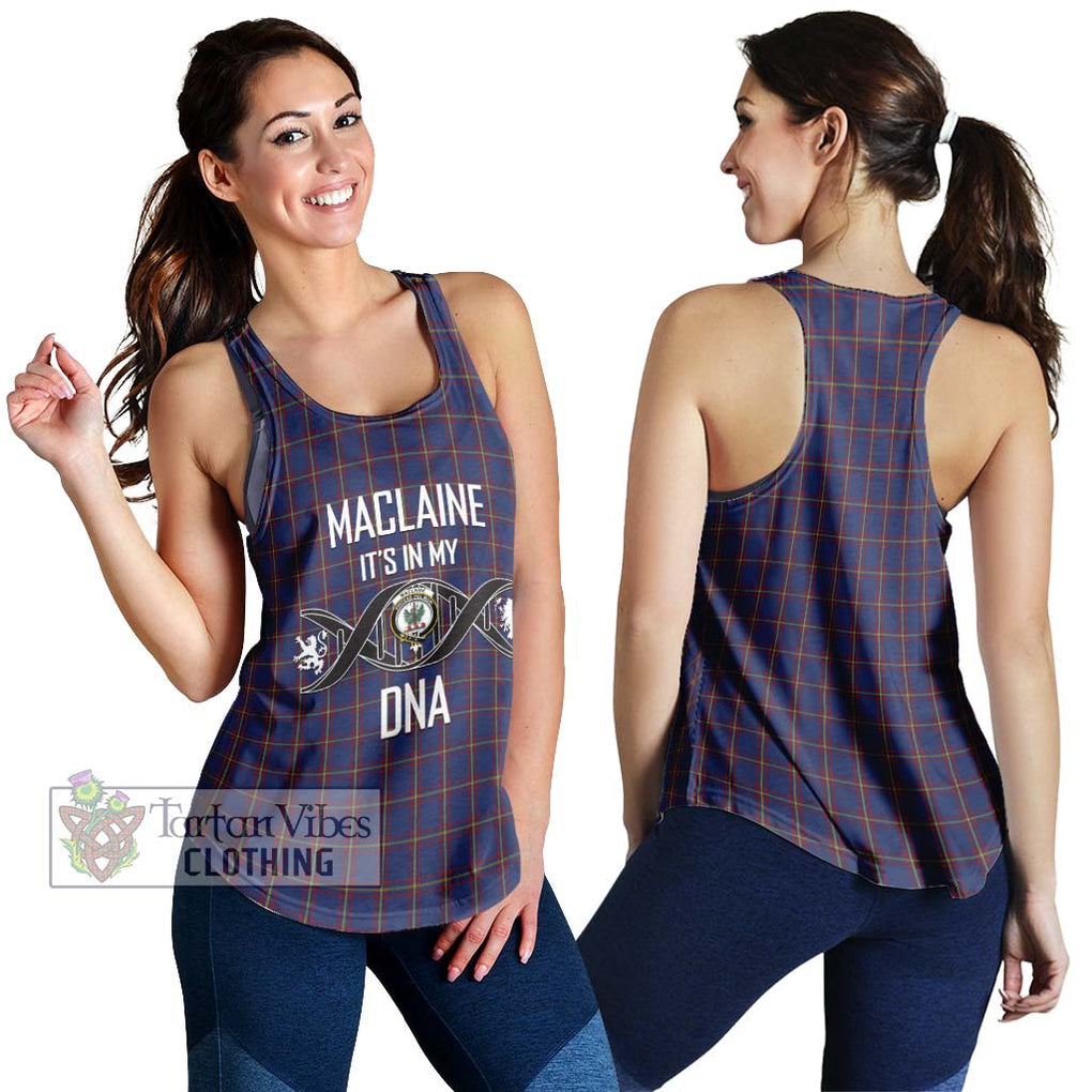 MacLaine of Lochbuie Tartan Women's Racerback Tanks with Family Crest DNA In Me Style 4XL - Tartanvibesclothing Shop