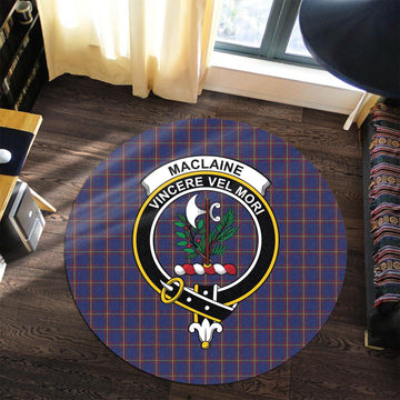 MacLaine of Lochbuie Tartan Round Rug with Family Crest