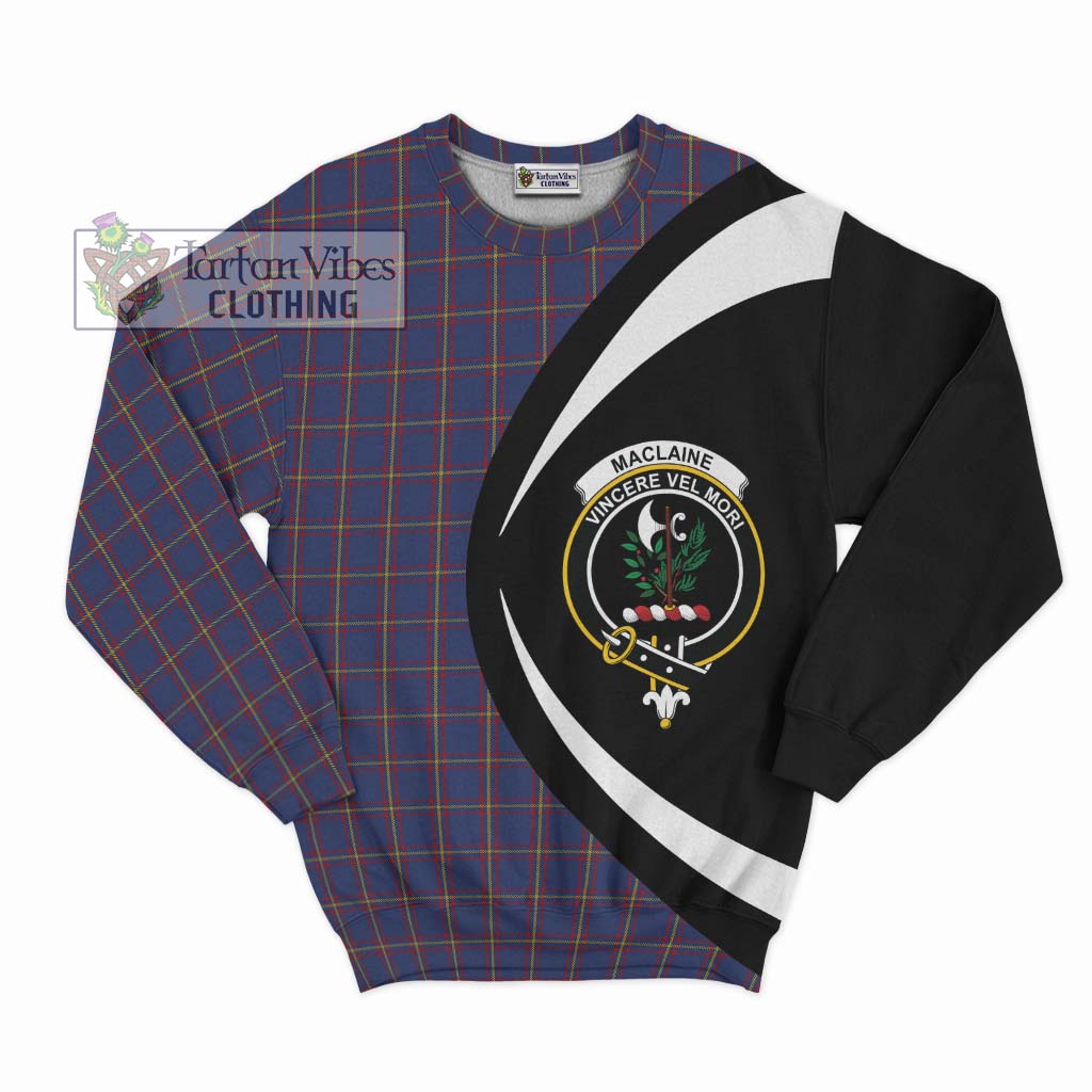 MacLaine of Lochbuie Tartan Sweatshirt with Family Crest Circle Style Unisex - Tartan Vibes Clothing