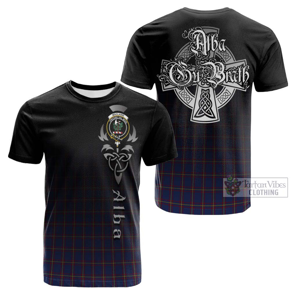 Tartan Vibes Clothing MacLaine of Lochbuie Tartan Cotton T-shirt Featuring Alba Gu Brath Family Crest Celtic Inspired