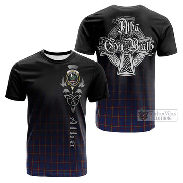 MacLaine of Lochbuie Tartan Cotton T-shirt Featuring Alba Gu Brath Family Crest Celtic Inspired