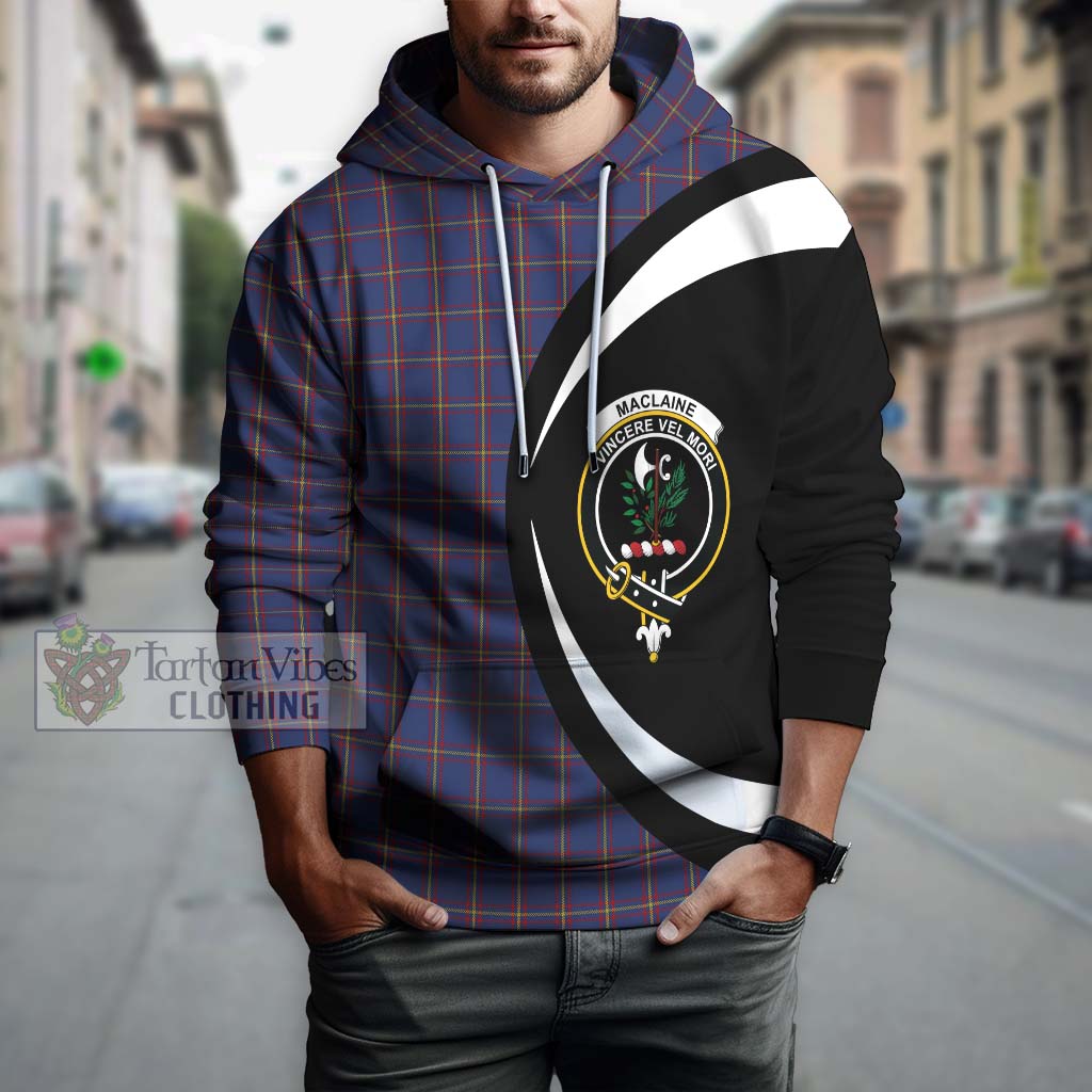 Tartan Vibes Clothing MacLaine of Lochbuie Tartan Hoodie with Family Crest Circle Style