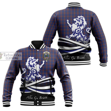 MacLaine of Lochbuie Tartan Baseball Jacket with Alba Gu Brath Regal Lion Emblem