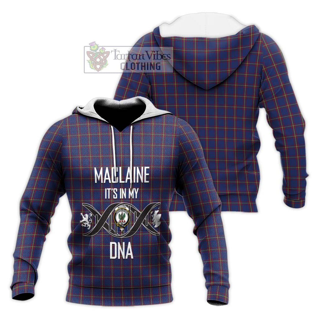 MacLaine of Lochbuie Tartan Knitted Hoodie with Family Crest DNA In Me Style Unisex Knitted Pullover Hoodie - Tartanvibesclothing Shop