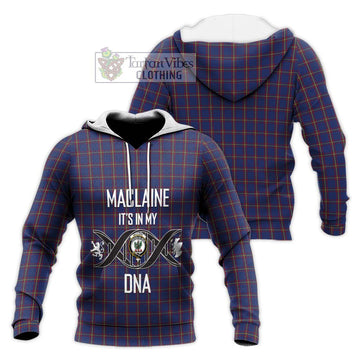 MacLaine of Lochbuie Tartan Knitted Hoodie with Family Crest DNA In Me Style