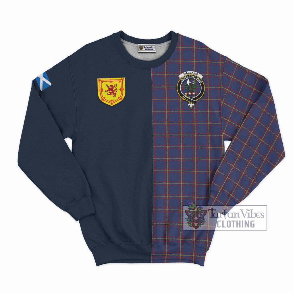 Tartan Vibes Clothing MacLaine of Lochbuie Tartan Sweatshirt with Scottish Lion Royal Arm Half Style