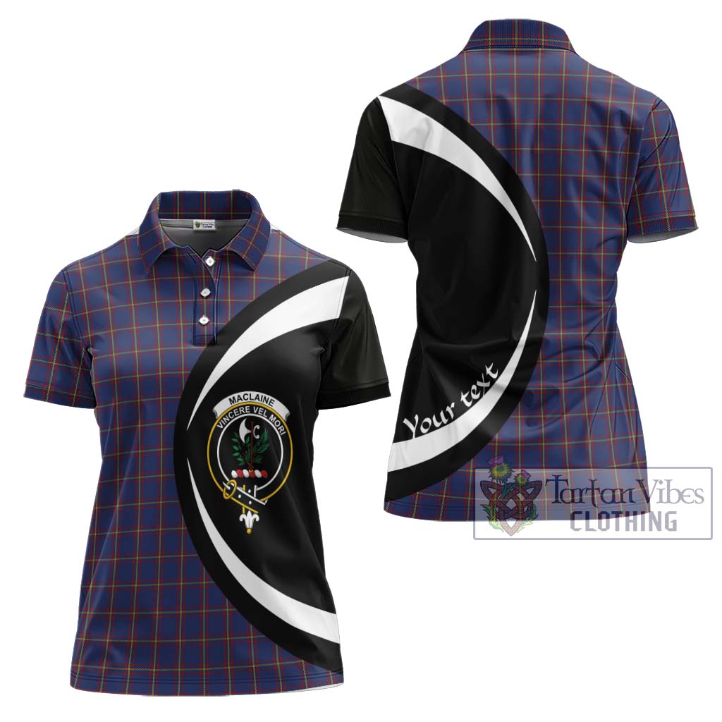 MacLaine of Lochbuie Tartan Women's Polo Shirt with Family Crest Circle Style Women - Tartan Vibes Clothing