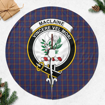 MacLaine of Lochbuie Tartan Christmas Tree Skirt with Family Crest