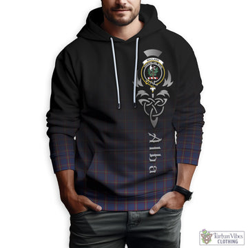 MacLaine of Lochbuie Tartan Hoodie Featuring Alba Gu Brath Family Crest Celtic Inspired