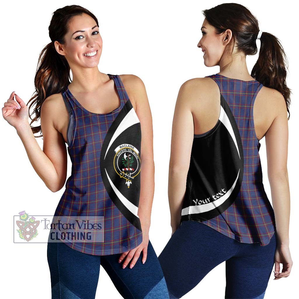 MacLaine of Lochbuie Tartan Women's Racerback Tanks with Family Crest Circle Style 4XL - Tartan Vibes Clothing