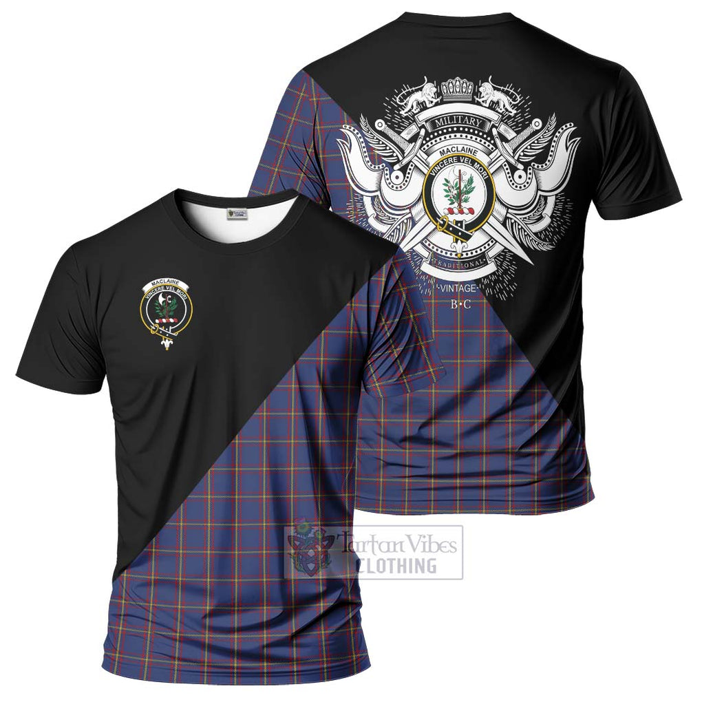 MacLaine of Lochbuie Tartan T-Shirt with Family Crest and Military Logo Style Kid's Shirt - Tartanvibesclothing Shop