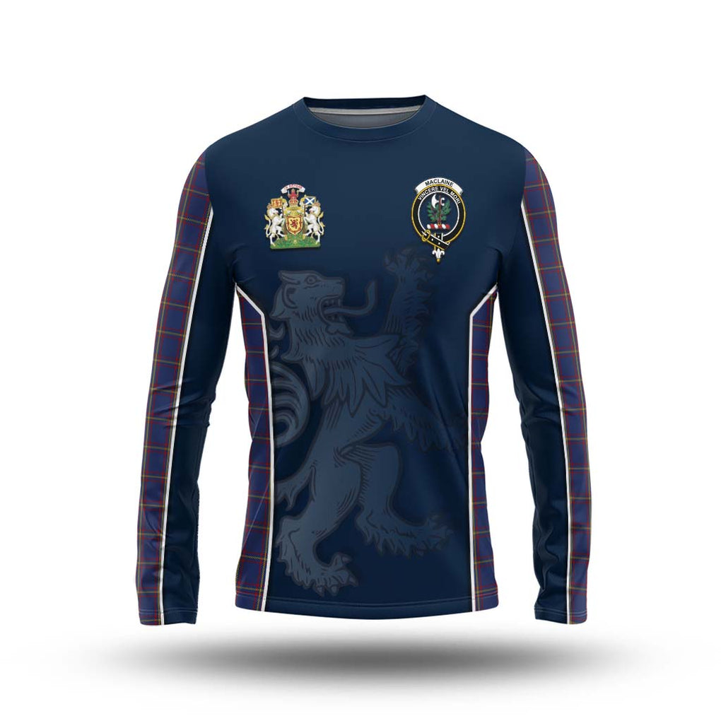 MacLaine of Lochbuie Tartan Long Sleeve T-Shirt with Family Crest and Lion Rampant Vibes Sport Style Unisex - Tartan Vibes Clothing