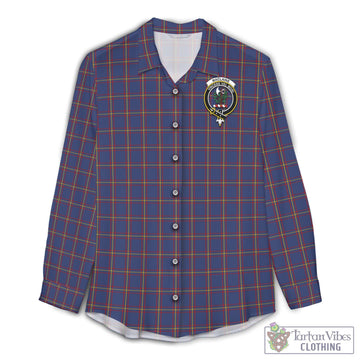 MacLaine of Lochbuie Tartan Women's Casual Shirt with Family Crest