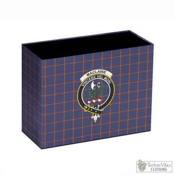 MacLaine of Lochbuie Tartan Pen Holder with Family Crest