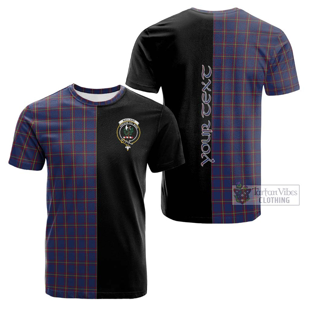 Tartan Vibes Clothing MacLaine of Lochbuie Tartan Cotton T-shirt with Family Crest and Half Of Me Style