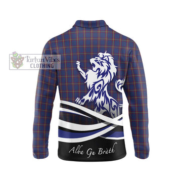 MacLaine of Lochbuie Tartan Long Sleeve Polo Shirt with Alba Gu Brath Regal Lion Emblem