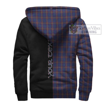 MacLaine of Lochbuie Tartan Sherpa Hoodie with Family Crest and Half Of Me Style