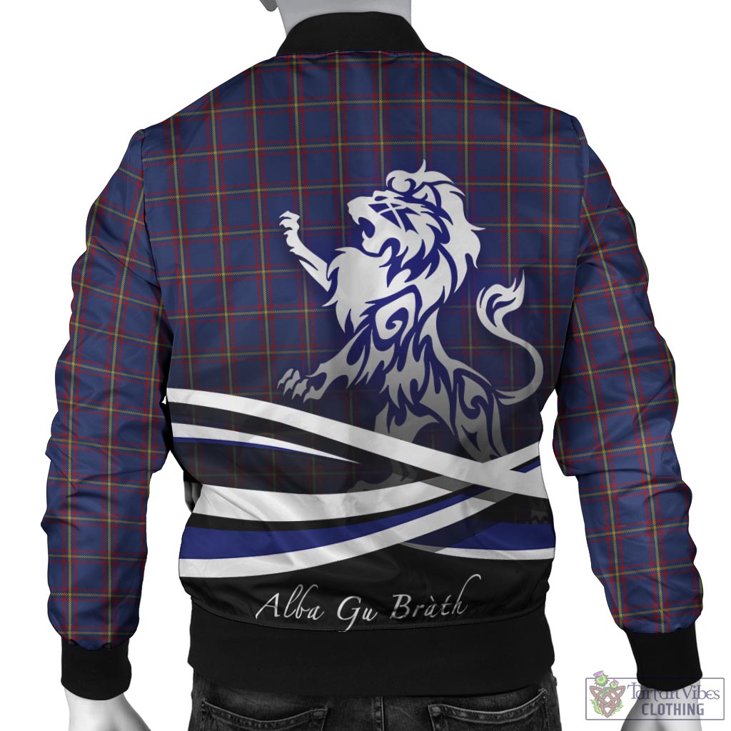 Tartan Vibes Clothing MacLaine of Lochbuie Tartan Bomber Jacket with Alba Gu Brath Regal Lion Emblem