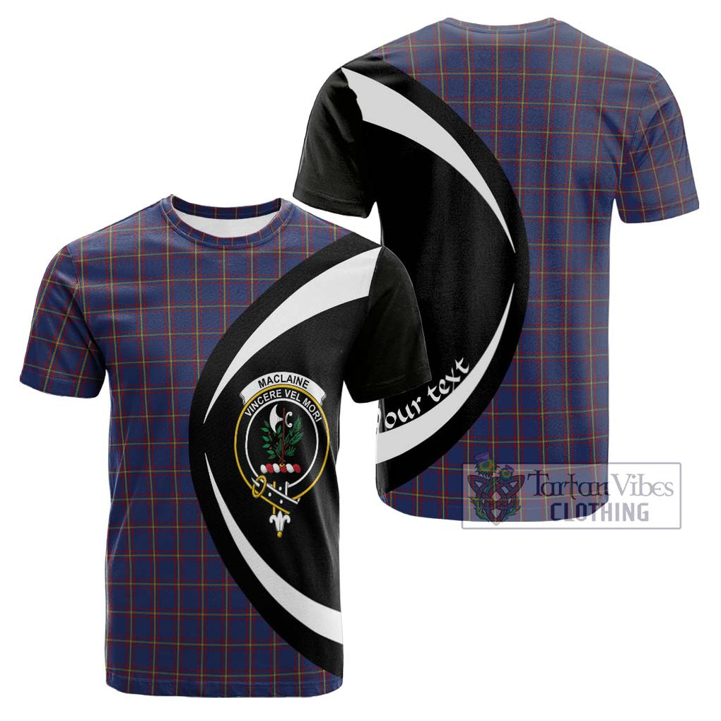 Tartan Vibes Clothing MacLaine of Lochbuie Tartan Cotton T-shirt with Family Crest Circle Style