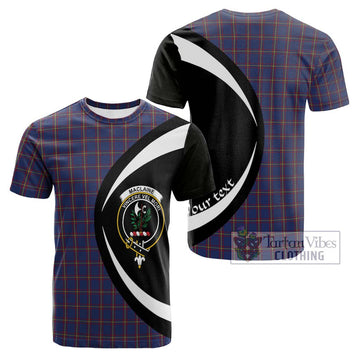 MacLaine of Lochbuie Tartan Cotton T-shirt with Family Crest Circle Style