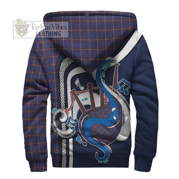 MacLaine of Lochbuie Tartan Sherpa Hoodie with Epic Bagpipe Style