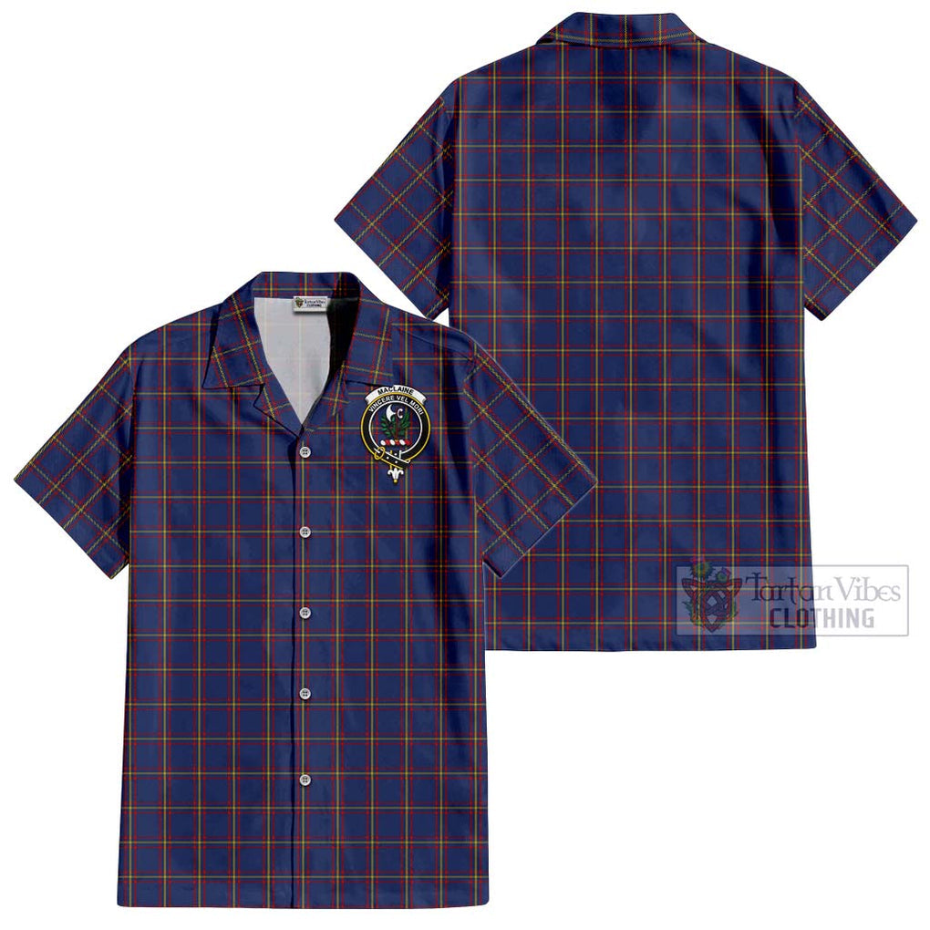 MacLaine of Lochbuie Tartan Cotton Hawaiian Shirt with Family Crest Kid - Tartan Vibes Clothing