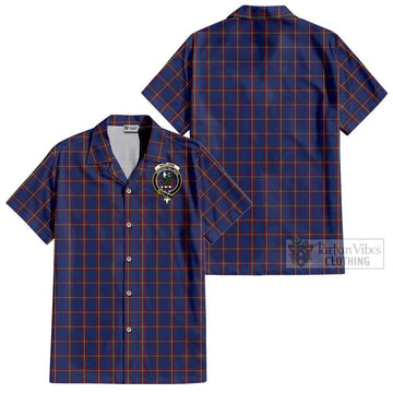 MacLaine of Lochbuie Tartan Cotton Hawaiian Shirt with Family Crest