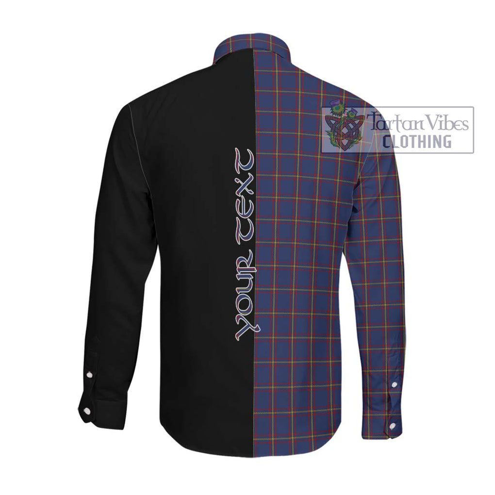 MacLaine of Lochbuie Tartan Long Sleeve Button Shirt with Family Crest and Half Of Me Style Men's Shirt - Tartanvibesclothing Shop