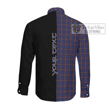 MacLaine of Lochbuie Tartan Long Sleeve Button Shirt with Family Crest and Half Of Me Style