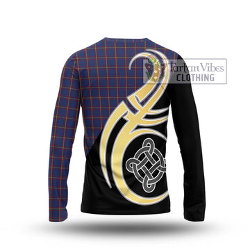 MacLaine of Lochbuie Tartan Long Sleeve T-Shirt with Family Crest and Celtic Symbol Style