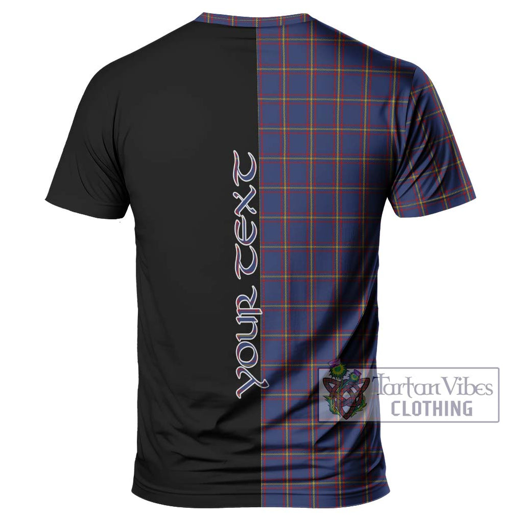 MacLaine of Lochbuie Tartan T-Shirt with Family Crest and Half Of Me Style - Tartanvibesclothing Shop