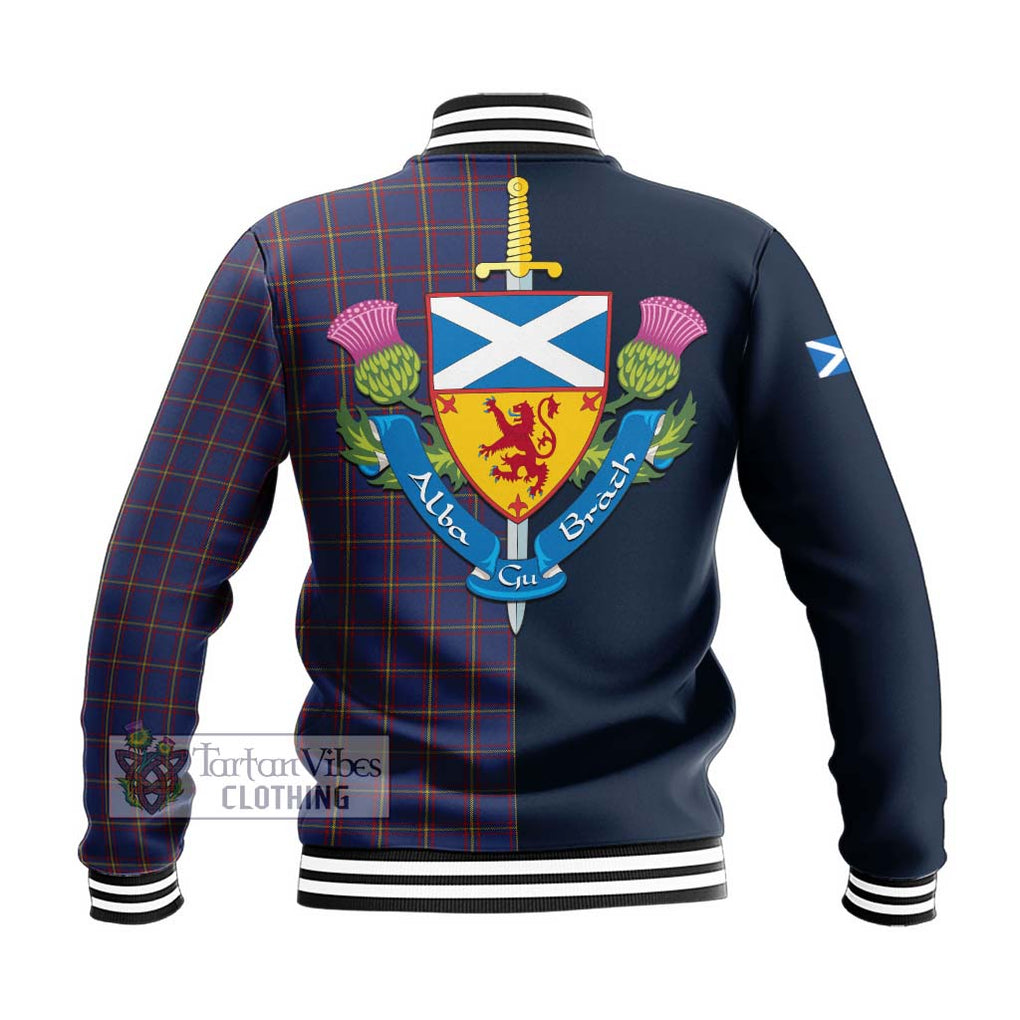 Tartan Vibes Clothing MacLaine of Lochbuie Tartan Baseball Jacket with Scottish Lion Royal Arm Half Style