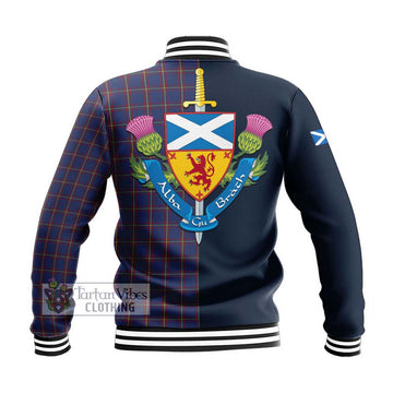 MacLaine of Lochbuie Tartan Baseball Jacket Alba with Scottish Lion Royal Arm Half Style