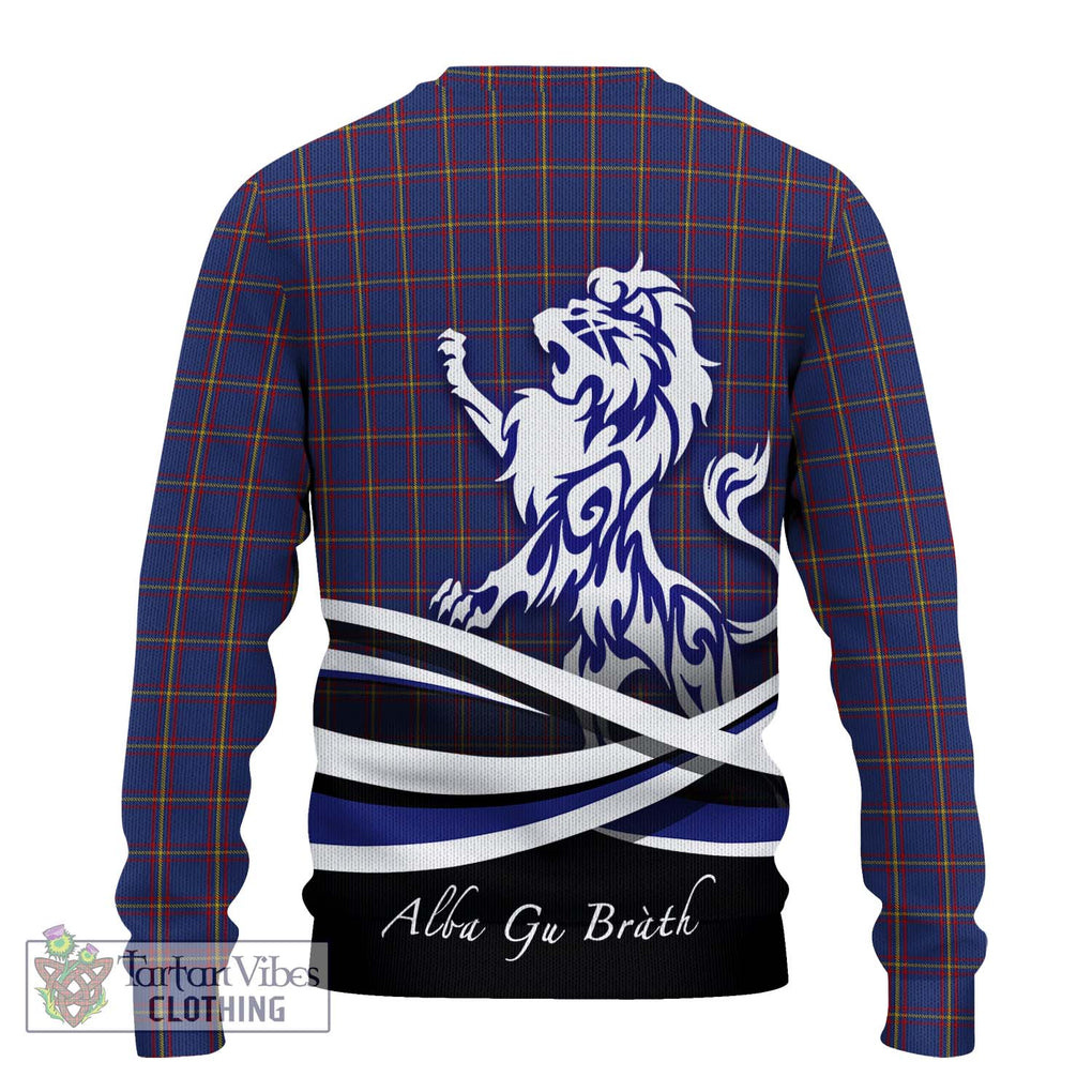 MacLaine of Lochbuie Tartan Knitted Sweater with Alba Gu Brath Regal Lion Emblem - Tartanvibesclothing Shop