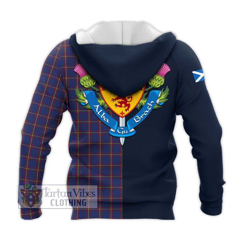 Tartan Vibes Clothing MacLaine of Lochbuie Tartan Knitted Hoodie with Scottish Lion Royal Arm Half Style