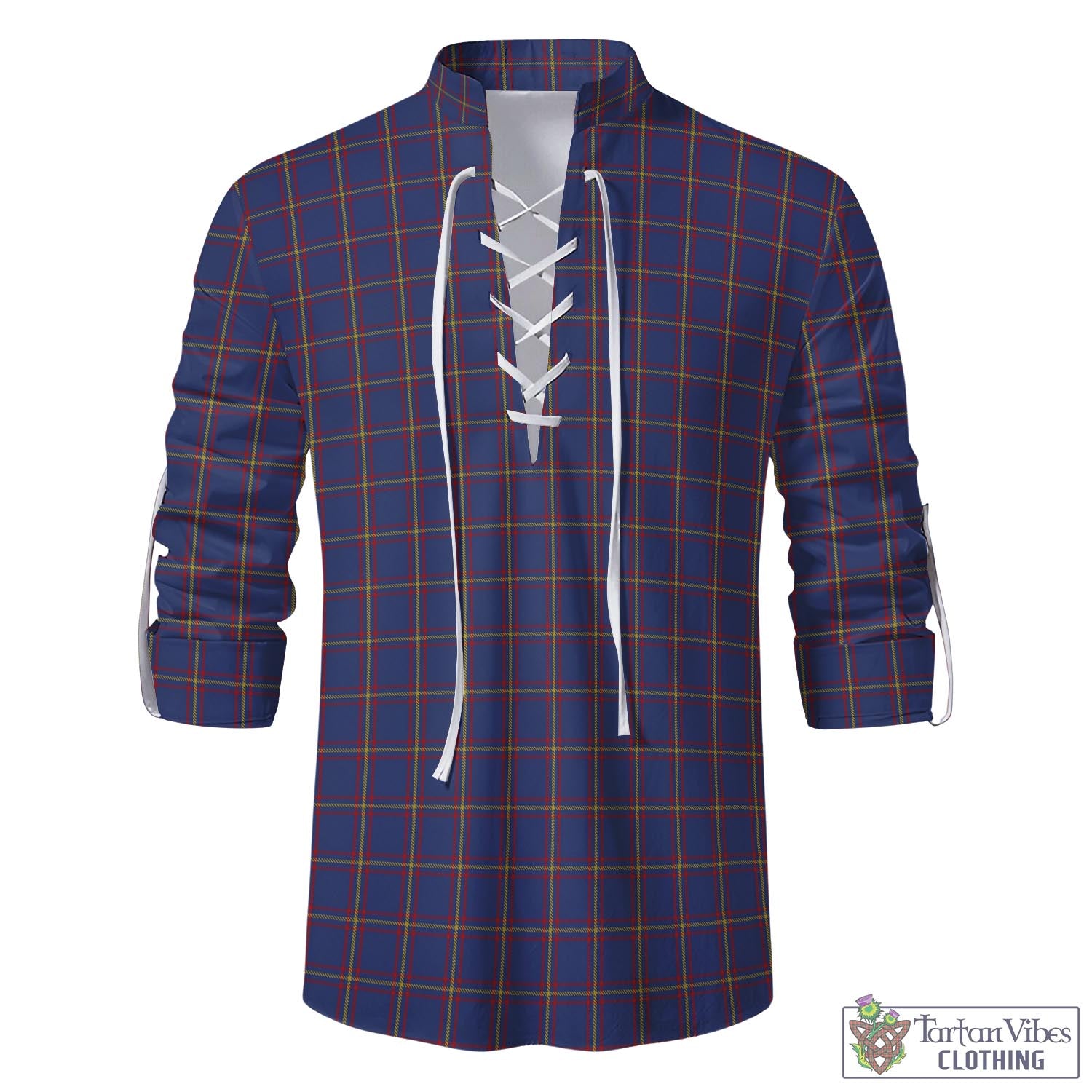 Tartan Vibes Clothing MacLaine of Lochbuie Tartan Men's Scottish Traditional Jacobite Ghillie Kilt Shirt