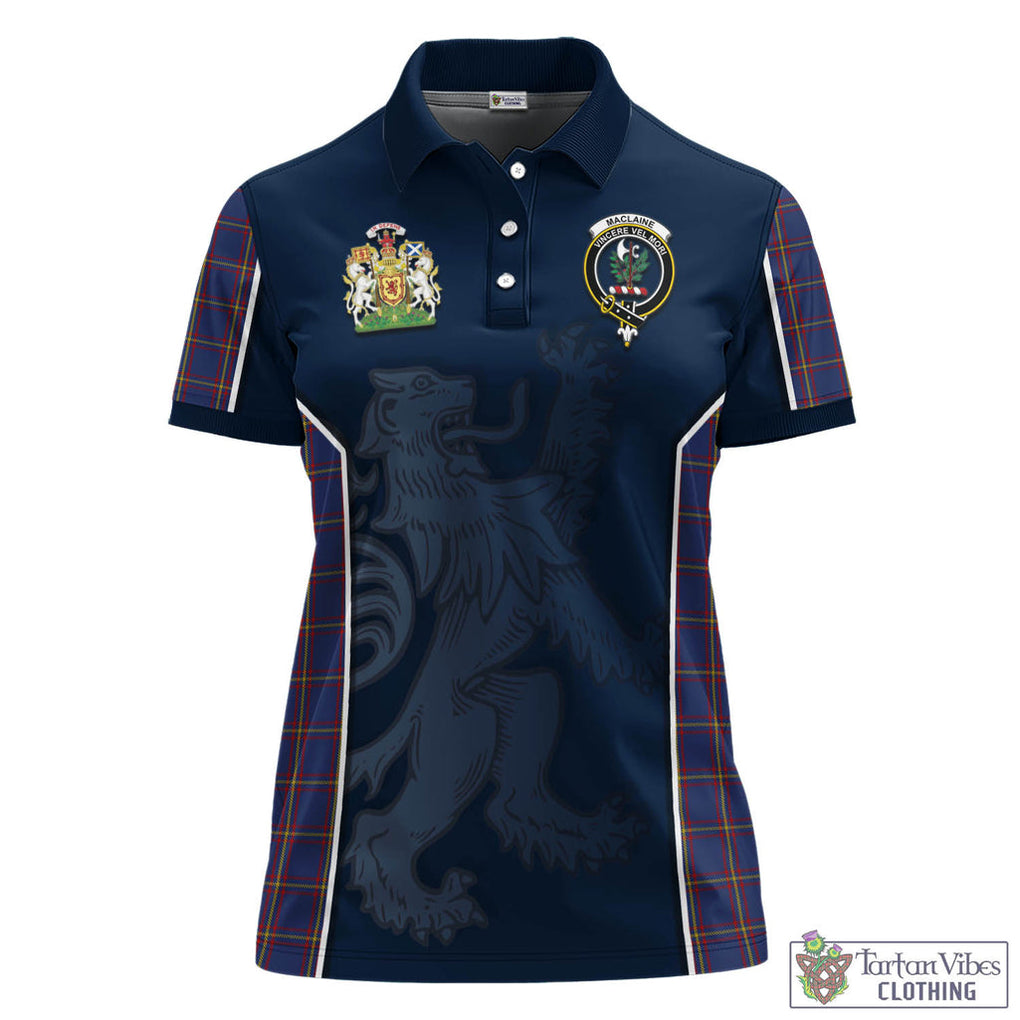 MacLaine of Lochbuie Tartan Women's Polo Shirt with Family Crest and Lion Rampant Vibes Sport Style - Tartan Vibes Clothing