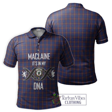 MacLaine of Lochbuie Tartan Polo Shirt with Family Crest DNA In Me Style