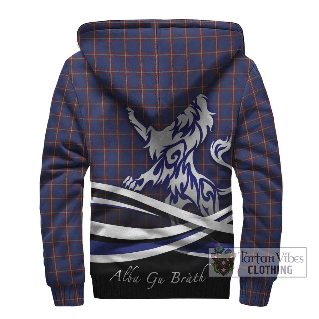 MacLaine of Lochbuie Tartan Sherpa Hoodie with Alba Gu Brath Regal Lion Emblem - Tartanvibesclothing Shop