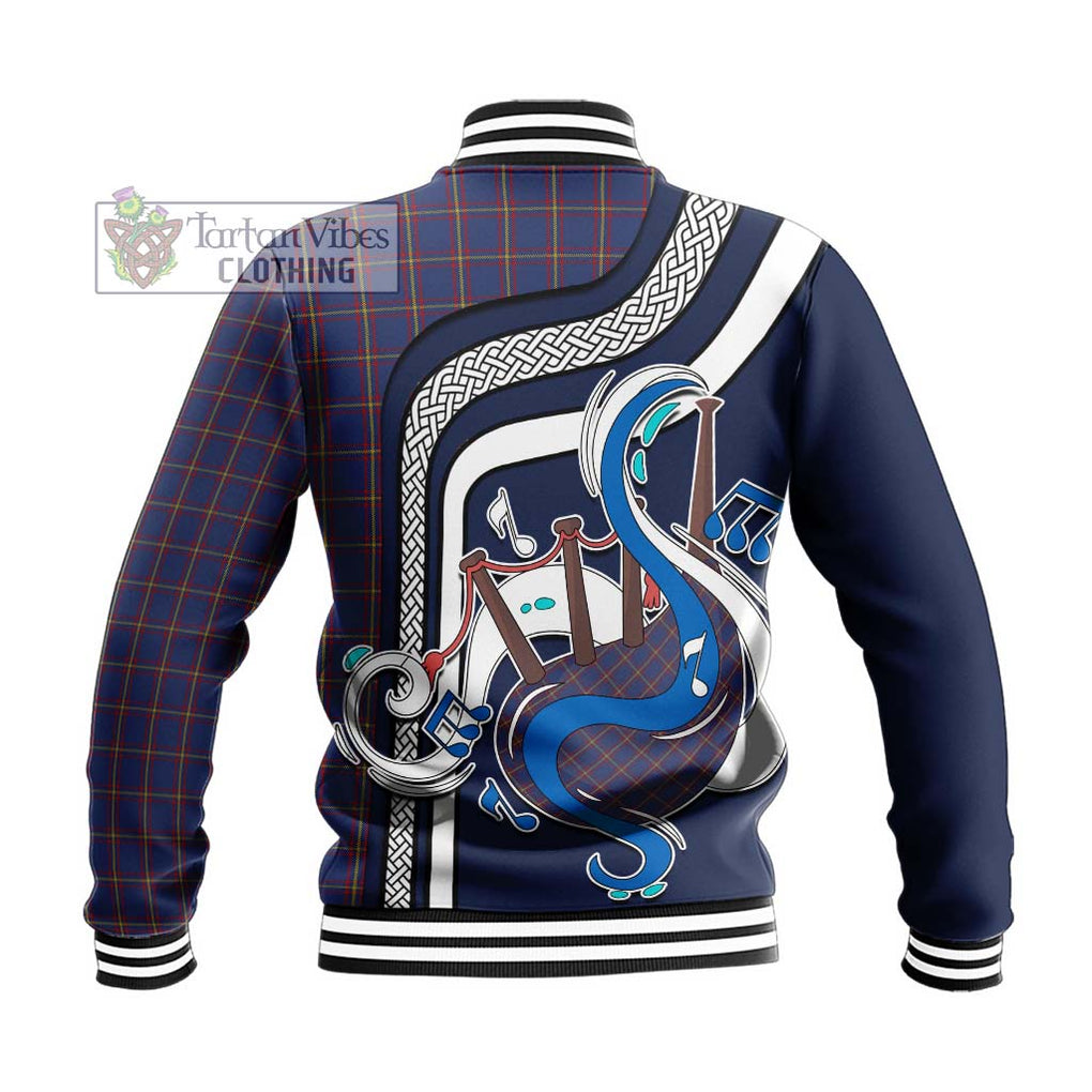 Tartan Vibes Clothing MacLaine of Lochbuie Tartan Baseball Jacket with Epic Bagpipe Style