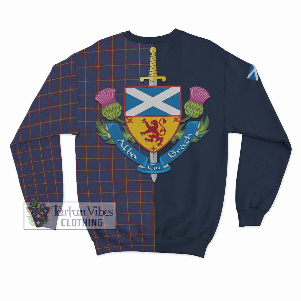 Tartan Vibes Clothing MacLaine of Lochbuie Tartan Sweatshirt with Scottish Lion Royal Arm Half Style