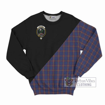 MacLaine of Lochbuie Tartan Sweatshirt with Family Crest and Military Logo Style