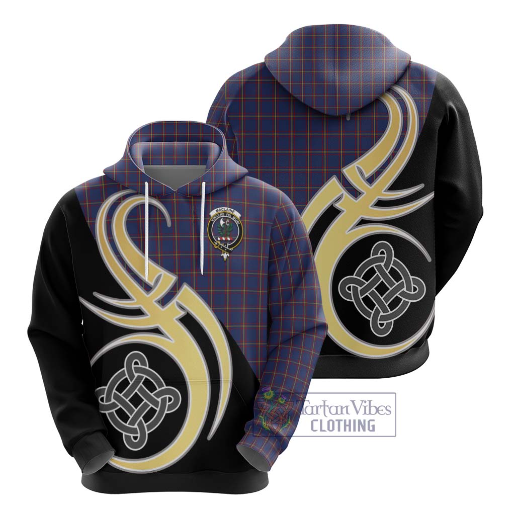 MacLaine of Lochbuie Tartan Hoodie with Family Crest and Celtic Symbol Style - Tartan Vibes Clothing