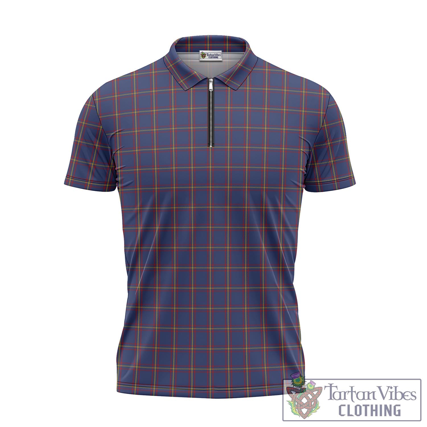 Tartan Vibes Clothing MacLaine of Lochbuie Tartan Zipper Polo Shirt