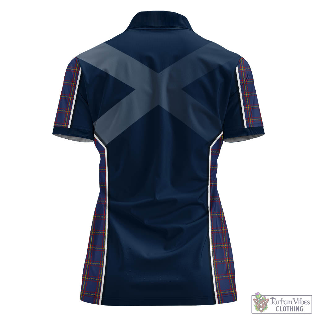 Tartan Vibes Clothing MacLaine of Lochbuie Tartan Women's Polo Shirt with Family Crest and Scottish Thistle Vibes Sport Style