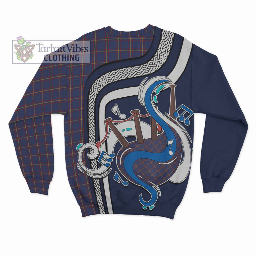 Tartan Vibes Clothing MacLaine of Lochbuie Tartan Sweatshirt with Epic Bagpipe Style